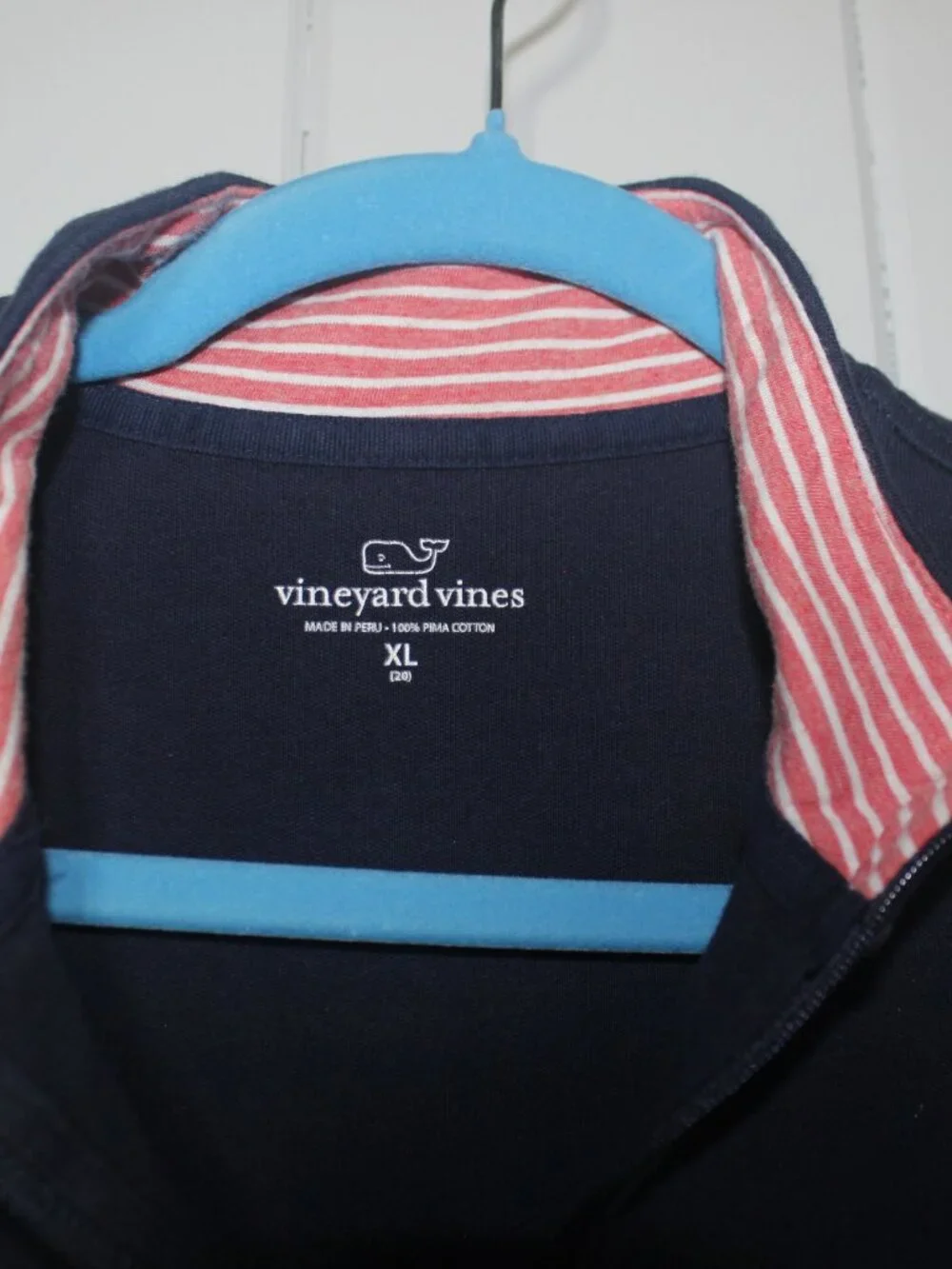 VINEYARD VINES KIDS PULL OVER I/4 ZIP IN NAVY SZ KIDS XL (20) OR MENS XS